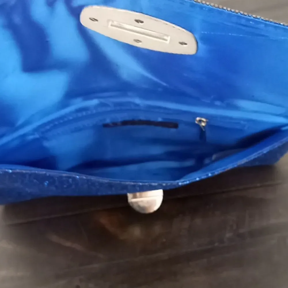 Armani Exchange  blue  glitter clutch